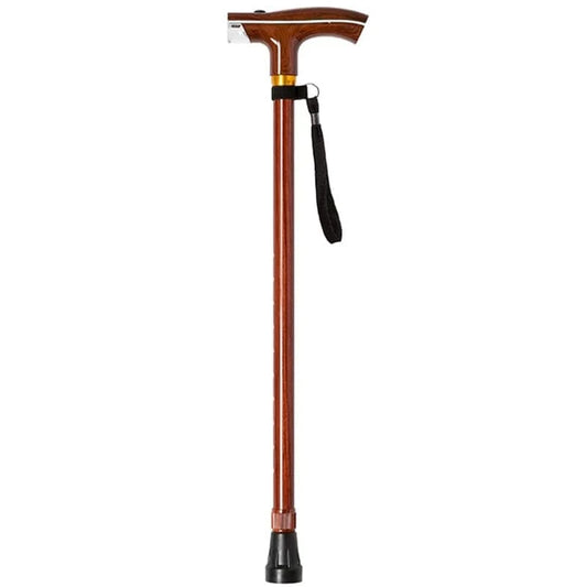 Canne Orthopédique Réglable en Bois avec Lampe LED