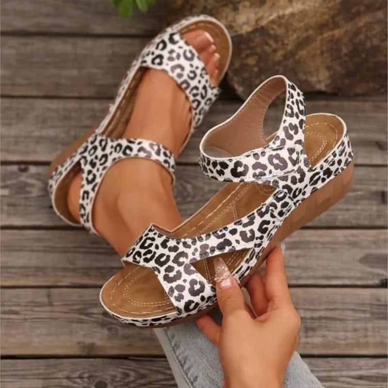 Claquette Orthopédique Femme en Imprimé Léopard