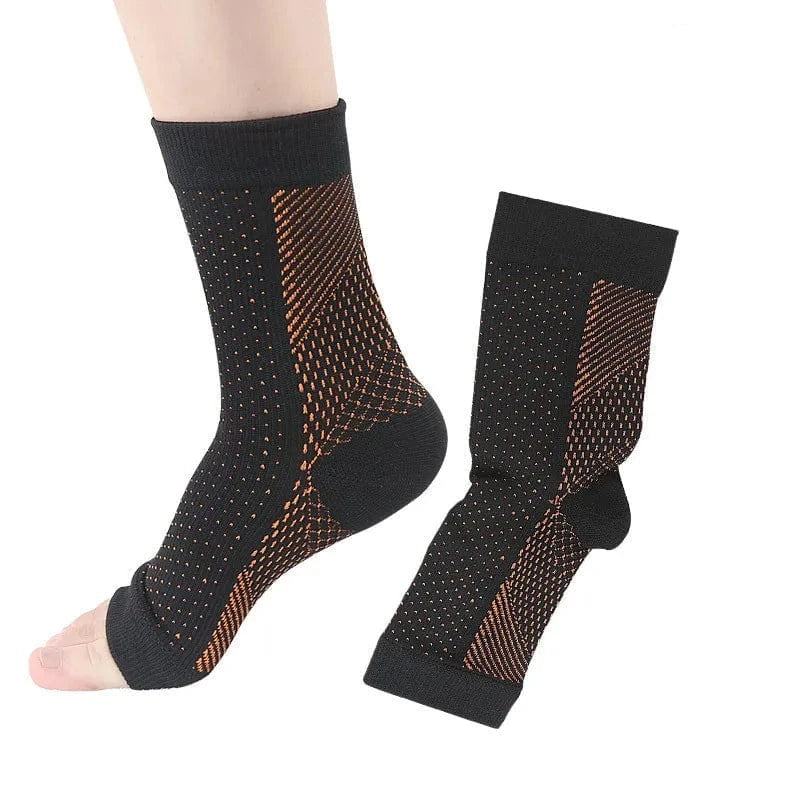 Lot De Deux Chaussettes Orthopédiques Femme Avec Maintien Par Compression