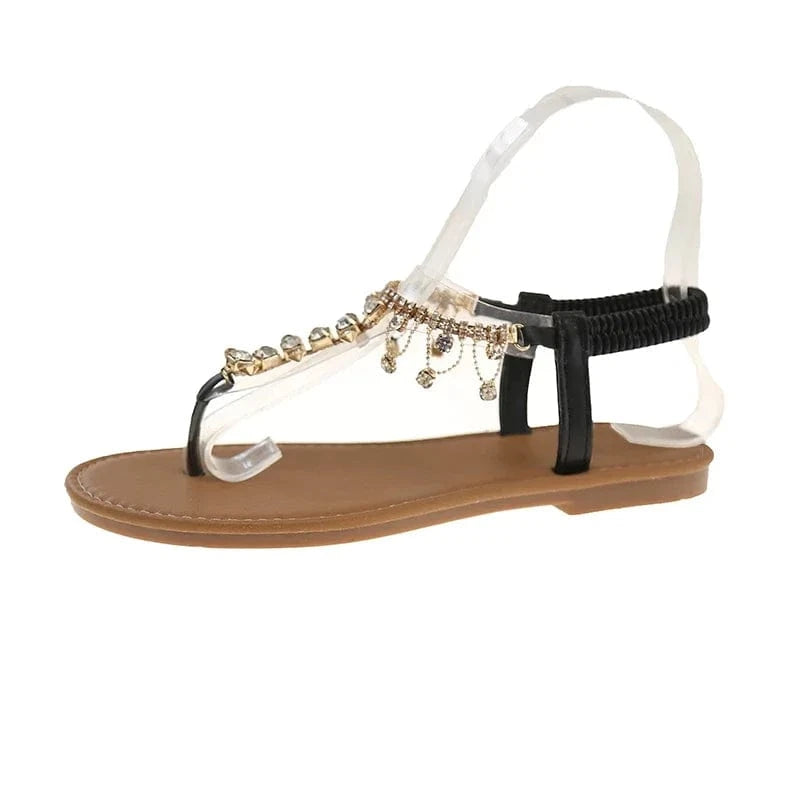 Sandale Orthopédique Femme avec des Décorations Scintillantes