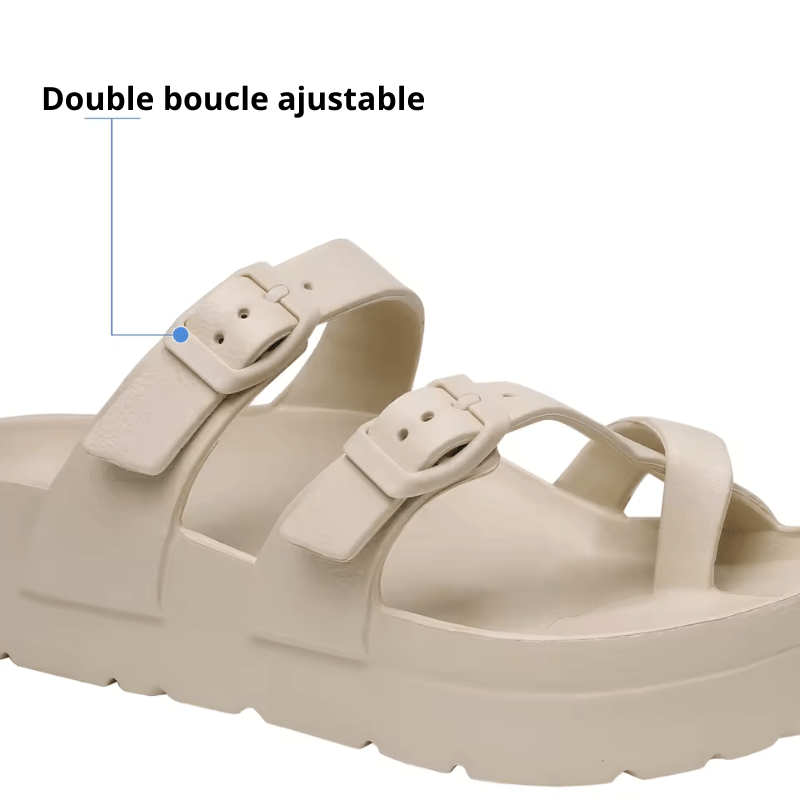 Sandale Orthopédique Femme En Caoutchouc Avec Lanières