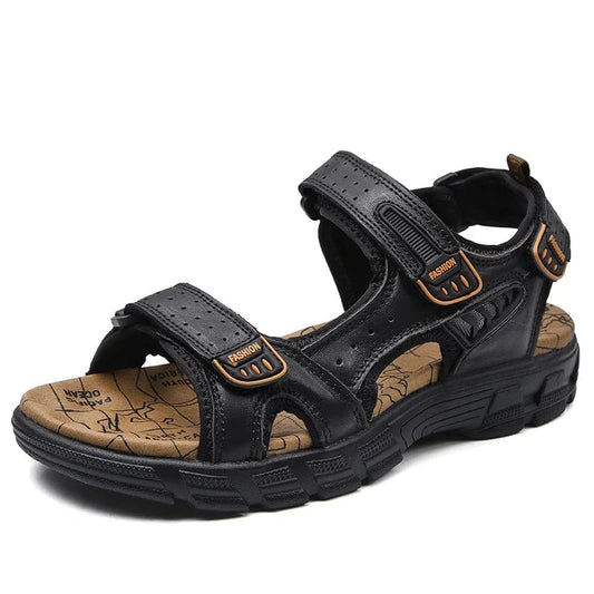 Sandales Orthopédiques En Cuir Véritable Pour Hommes
