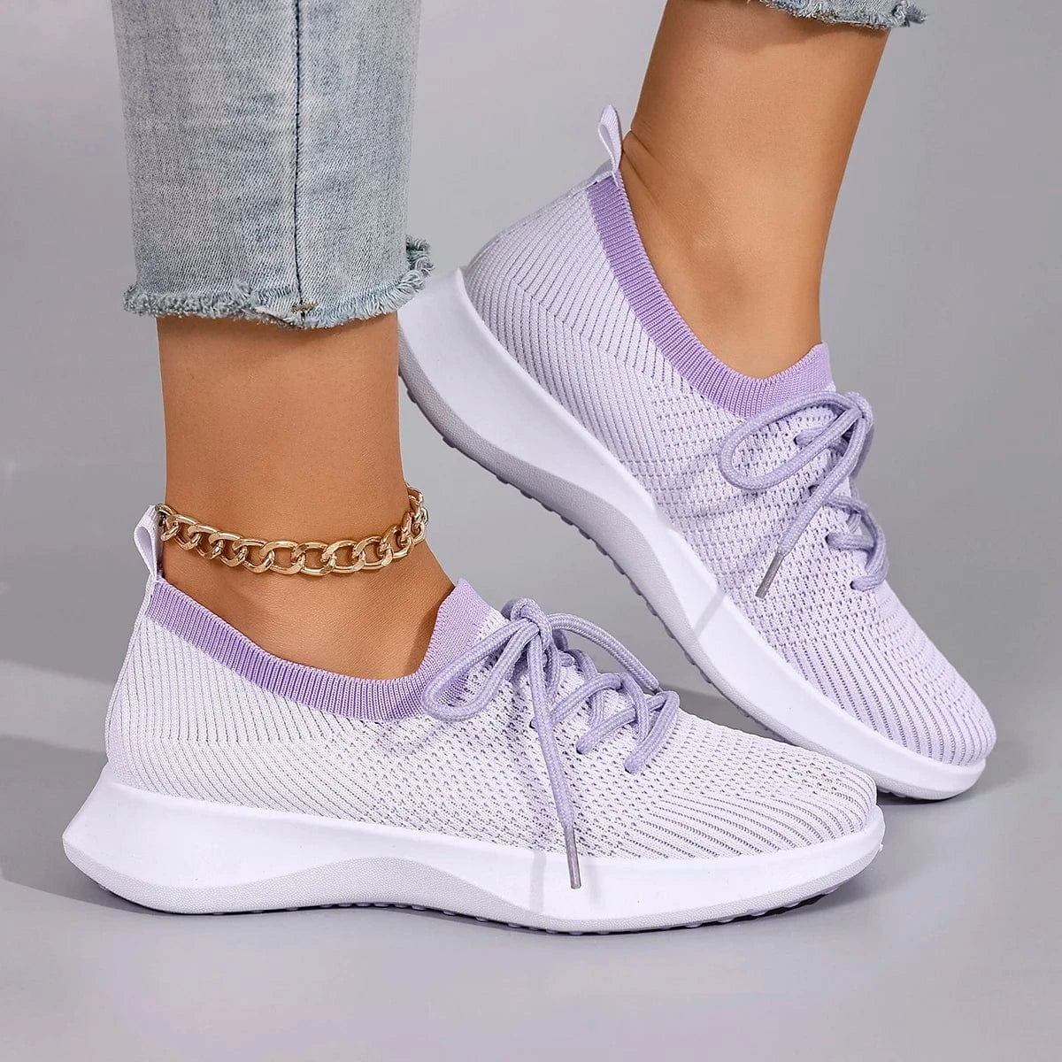 Basket Orthopédique Femme Avec Lacets Conception Antidérapante