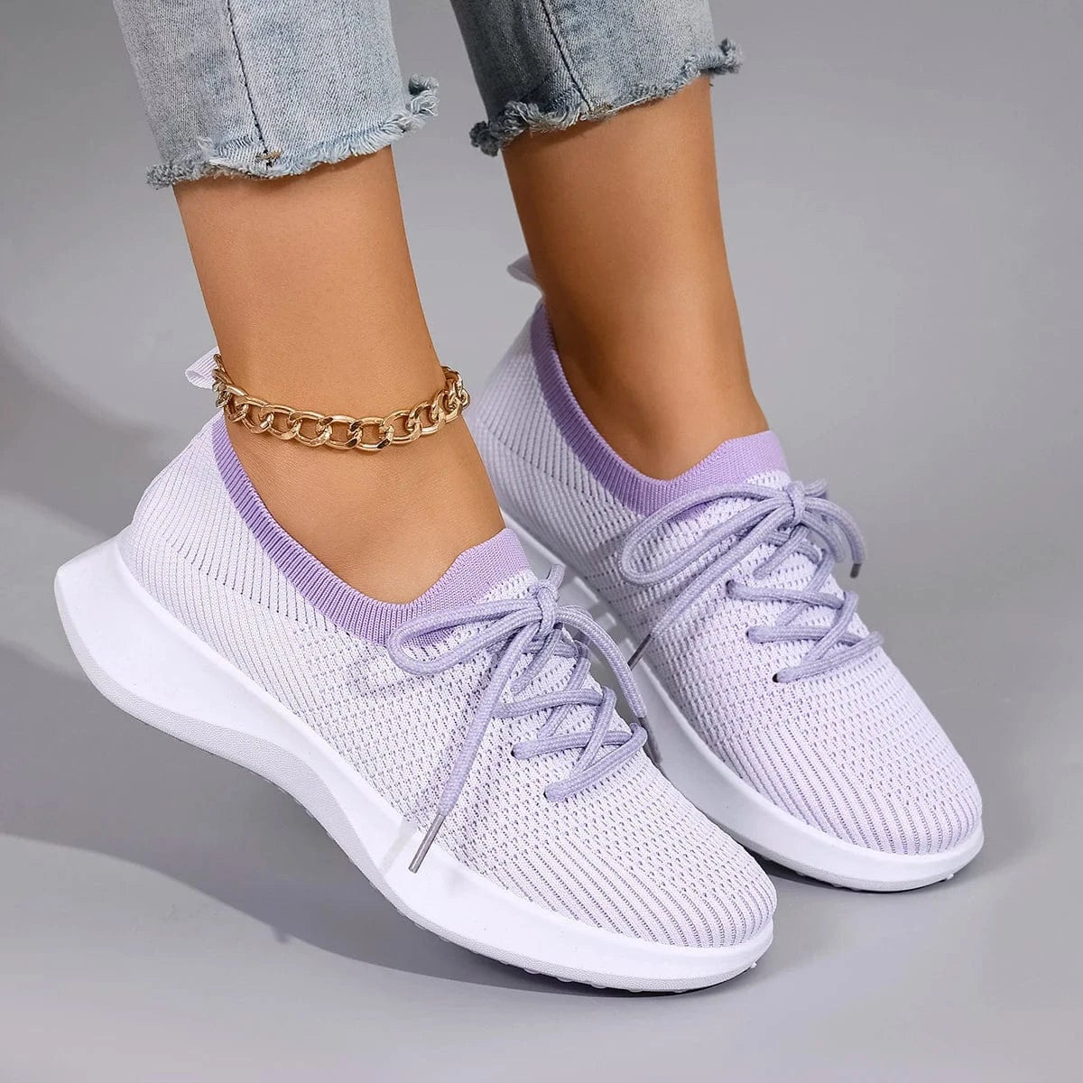 Basket Orthopédique Femme Avec Lacets Conception Antidérapante