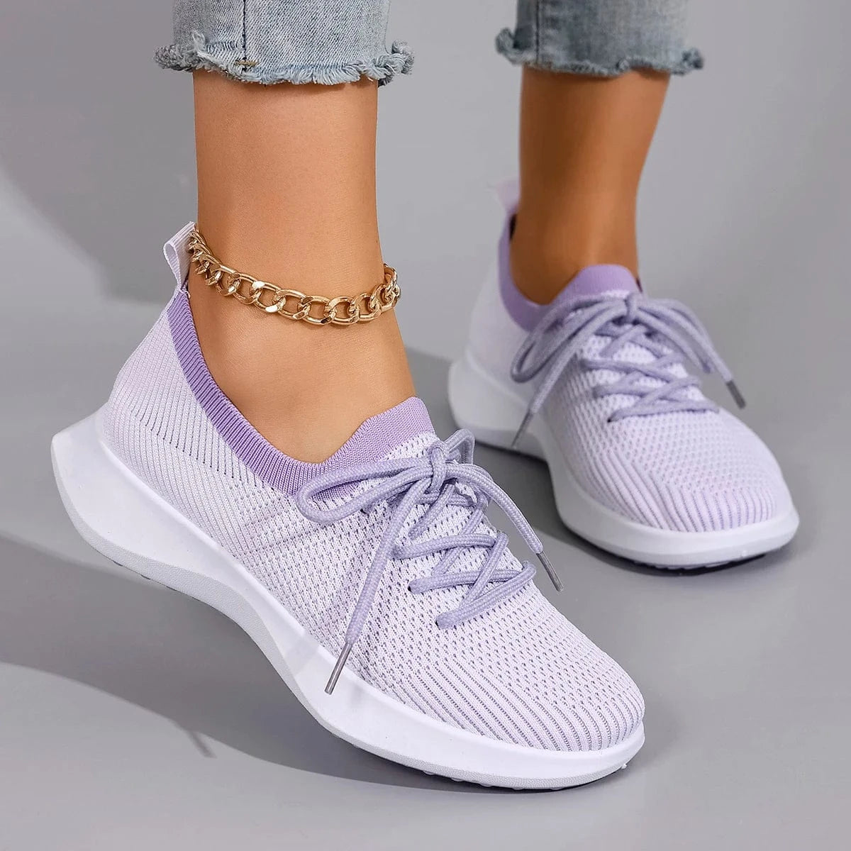 Basket Orthopédique Femme Avec Lacets Conception Antidérapante