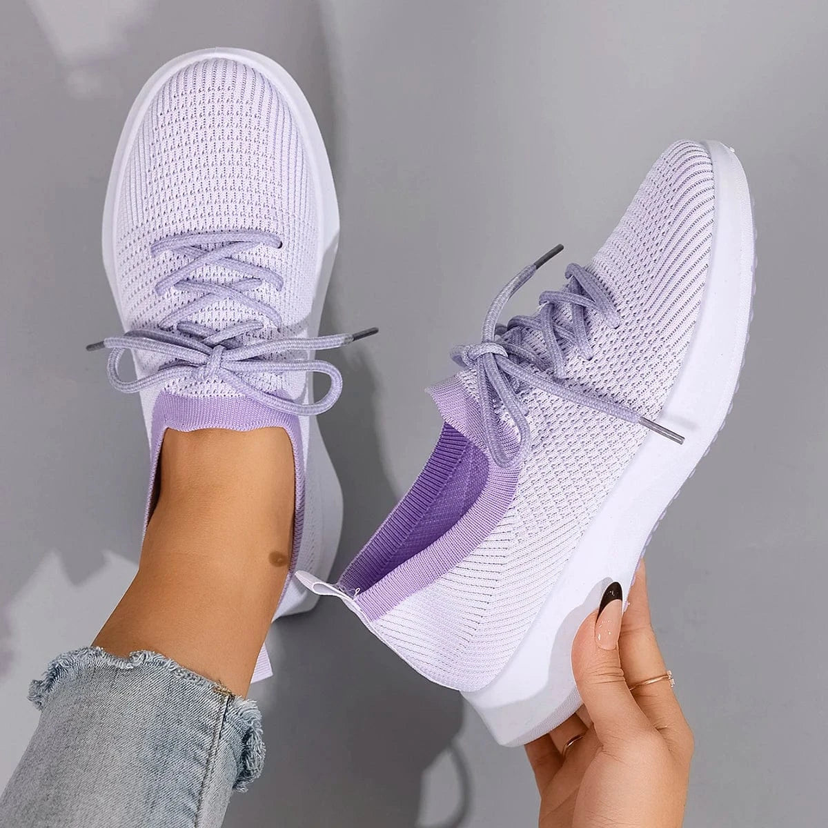 Basket Orthopédique Femme Avec Lacets Conception Antidérapante