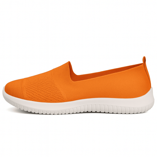 Basket Orthopédique Femme Confortable Style Espadrille Orange