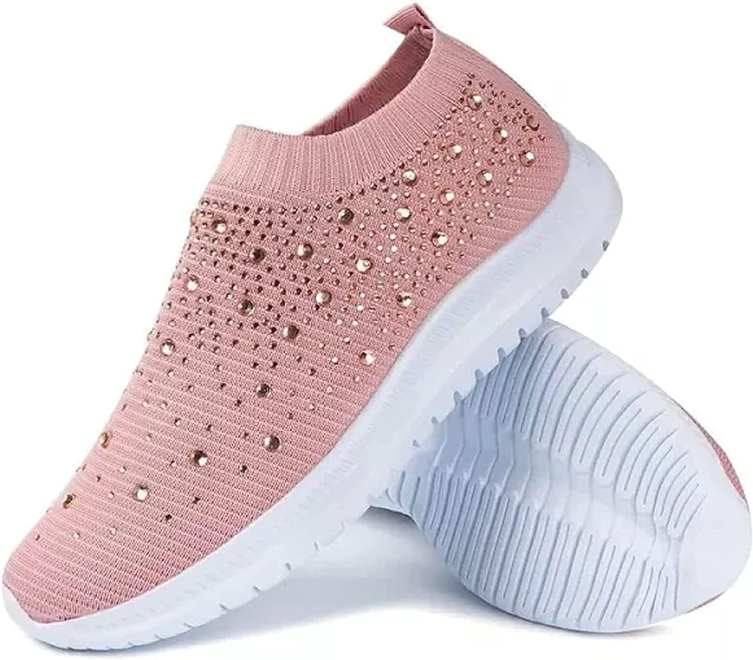 Basket Orthopédique Femme en Tissu Extensible avec Strass