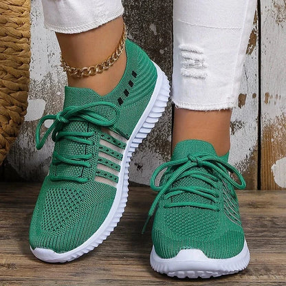 Basket Orthopédique Femme Respirante en Maille Verte