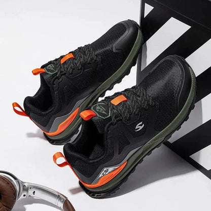 Baskets Orthopédiques en Cuir à Lacets pour Homme