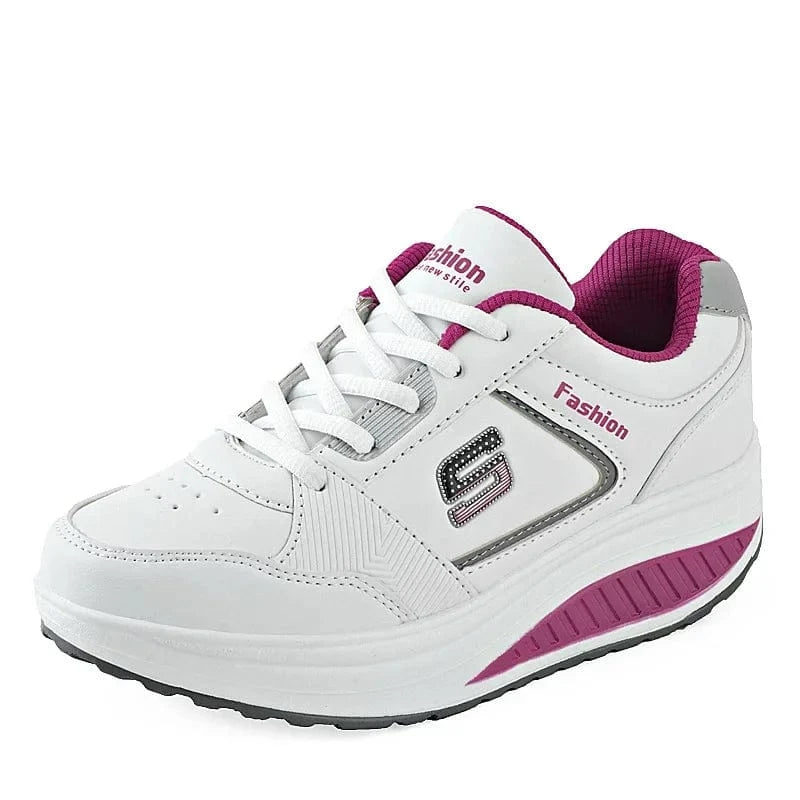 Baskets Respirantes à Plateforme Compensées pour Femme