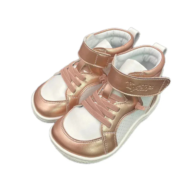 Botte Orthopédique Courte Avec Lacets Pour Enfant En Cuir