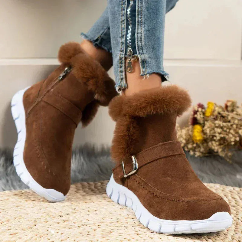 Botte Orthopédique Femme avec Doublure en Fourrure