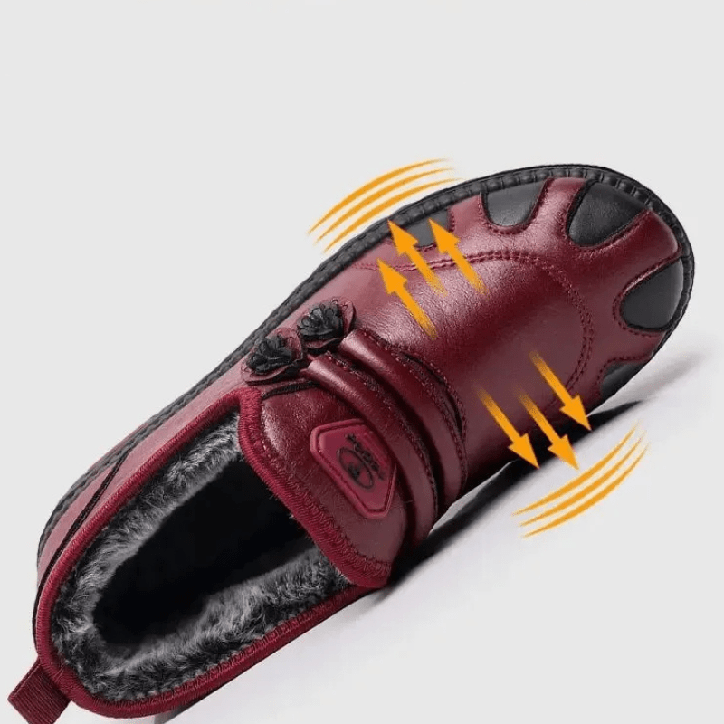 Botte Orthopédique Femme Avec Motif De Fleur Et Intérieur En Fourrure