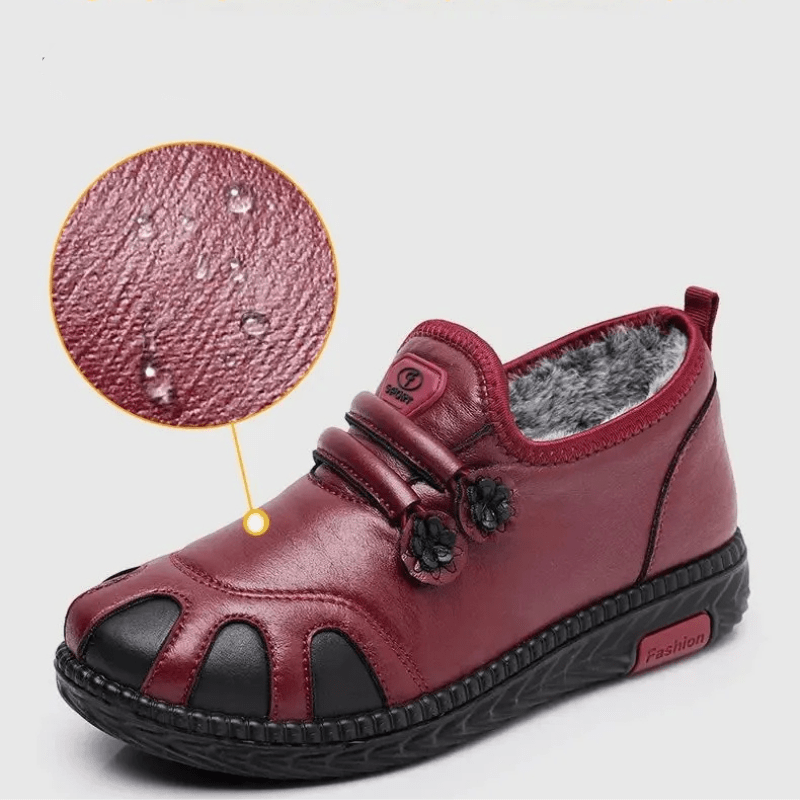 Botte Orthopédique Femme Avec Motif De Fleur Et Intérieur En Fourrure