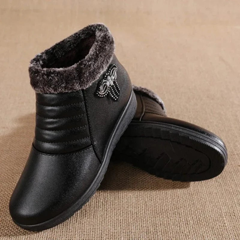 Botte Orthopédique Femme Doublée avec Fourrure Et Imperméable