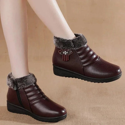 Botte Orthopédique Femme Doublée avec Fourrure Et Imperméable