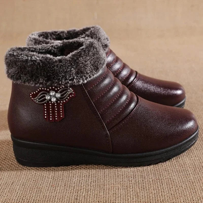 Botte Orthopédique Femme Doublée avec Fourrure Et Imperméable