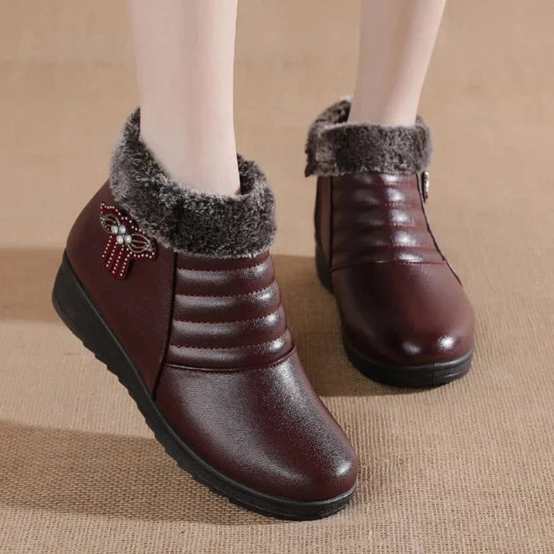 Botte Orthopédique Femme Doublée avec Fourrure Et Imperméable