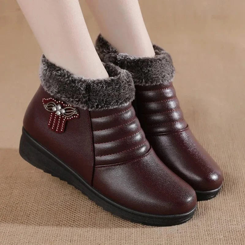 Botte Orthopédique Femme Doublée avec Fourrure Et Imperméable