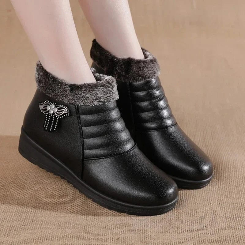 Botte Orthopédique Femme Doublée avec Fourrure Et Imperméable