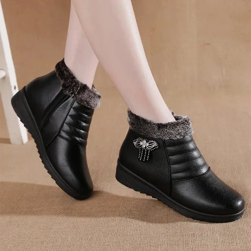 Botte Orthopédique Femme Doublée avec Fourrure Et Imperméable