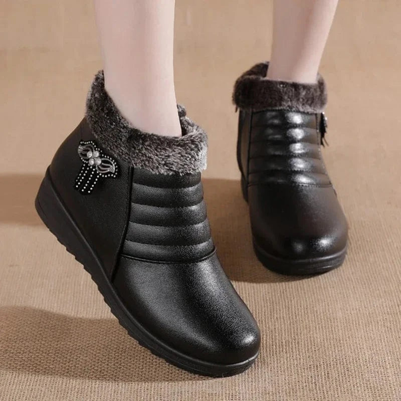 Botte Orthopédique Femme Doublée avec Fourrure Et Imperméable