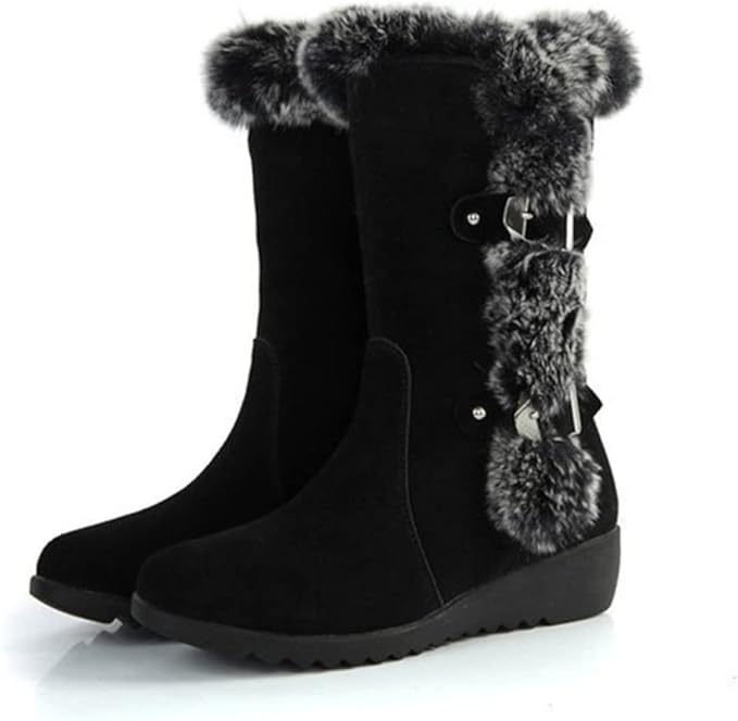 Botte Orthopédique Femme Doublée de Fourrure et à Talon