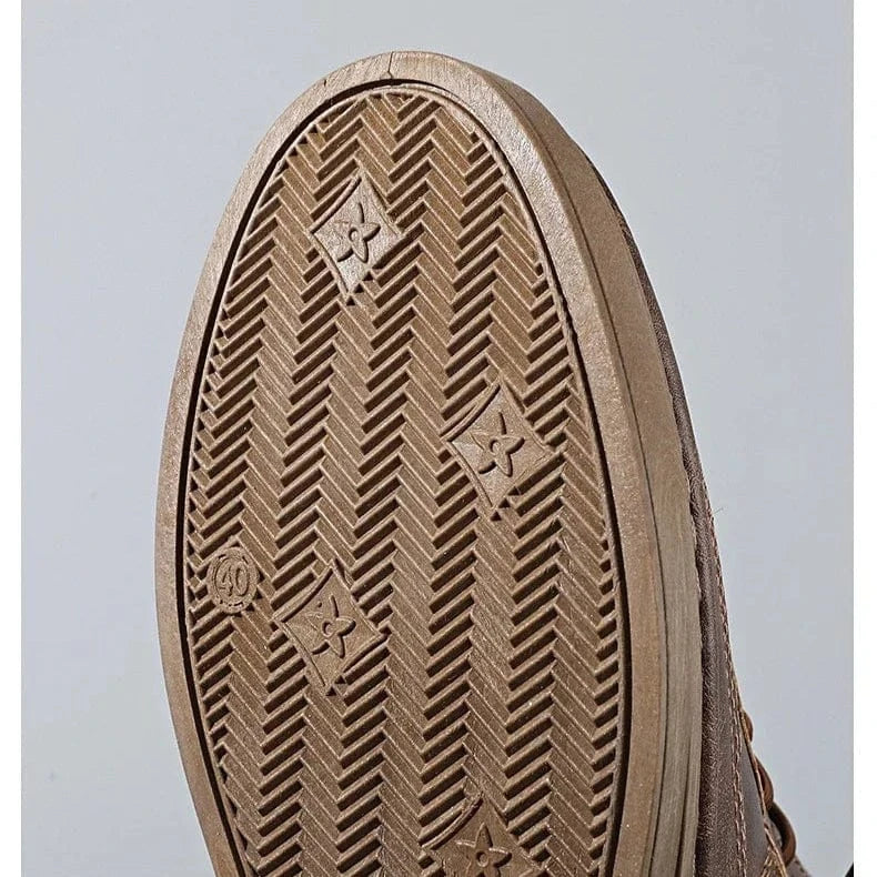 Botte Orthopédique Homme Style Lisse avec Semelle Haute