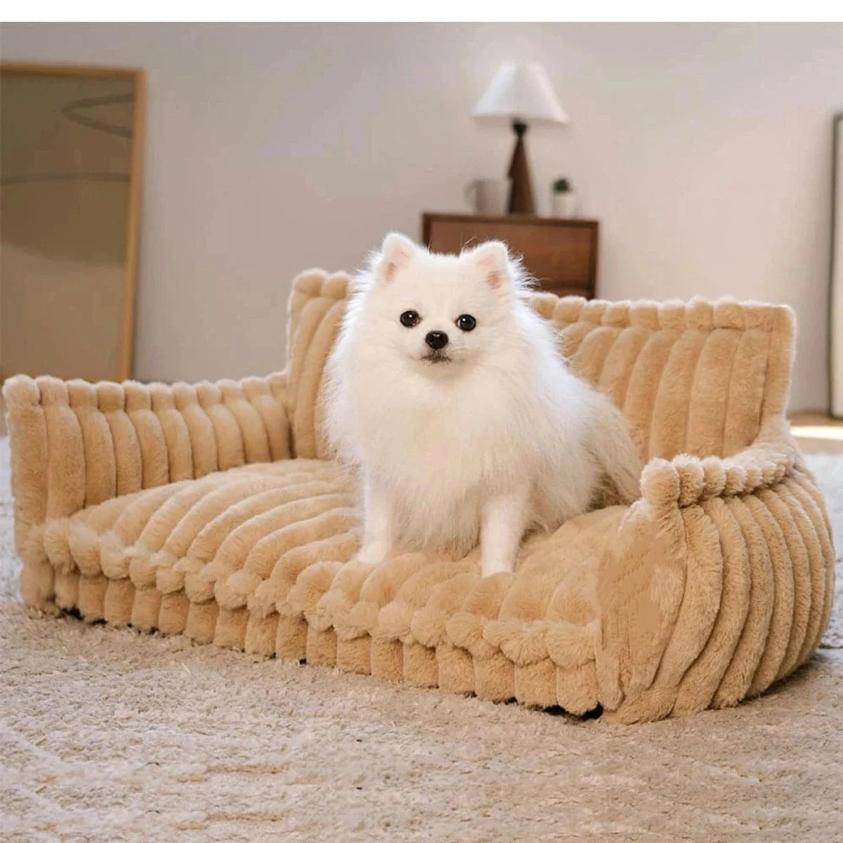 Canapé Orthopédique En Peluche Pour Chien