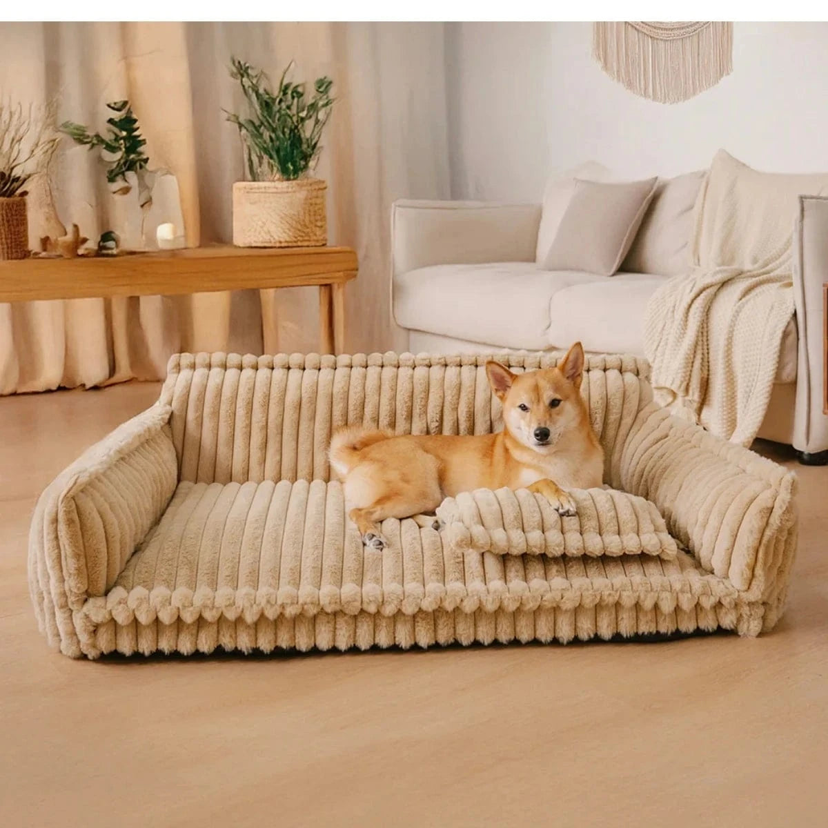 Canapé Orthopédique En Peluche Pour Chien