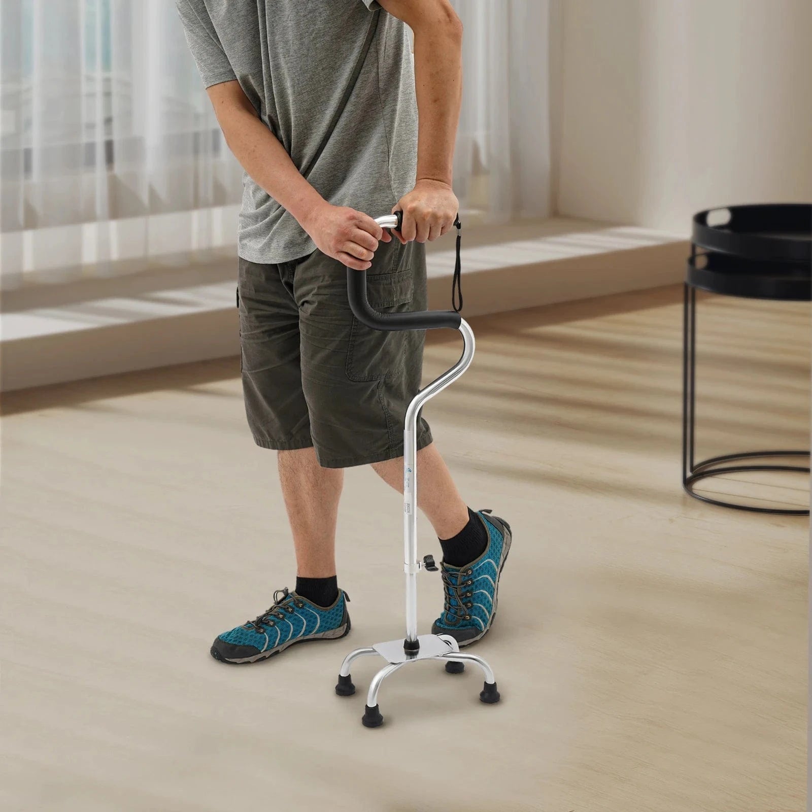 Canne Orthopédique Télescopique Pliable pour Personnes Âgées
