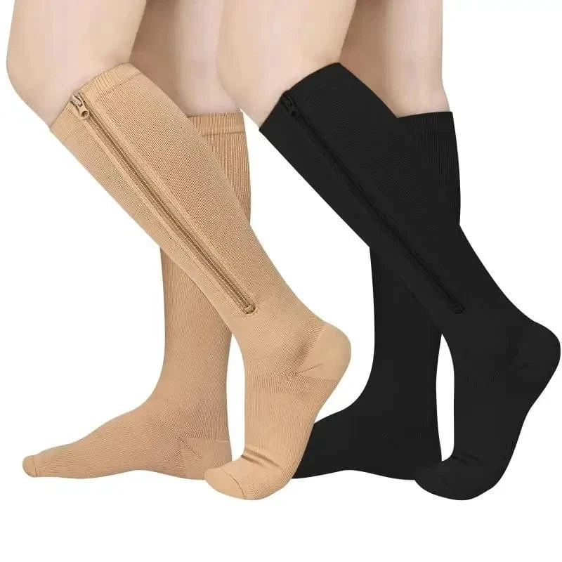 Chaussette Orthopédique Femme Montante avec Fermeture Éclair