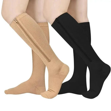 Chaussette Orthopédique Femme Montante avec Fermeture Éclair