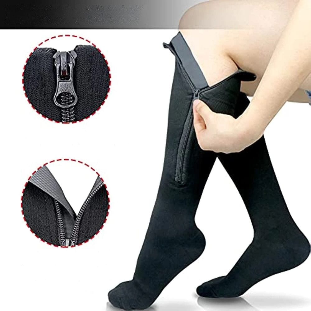 Chaussettes Contention Homme Fermeture Éclair – Solution Orthopédique