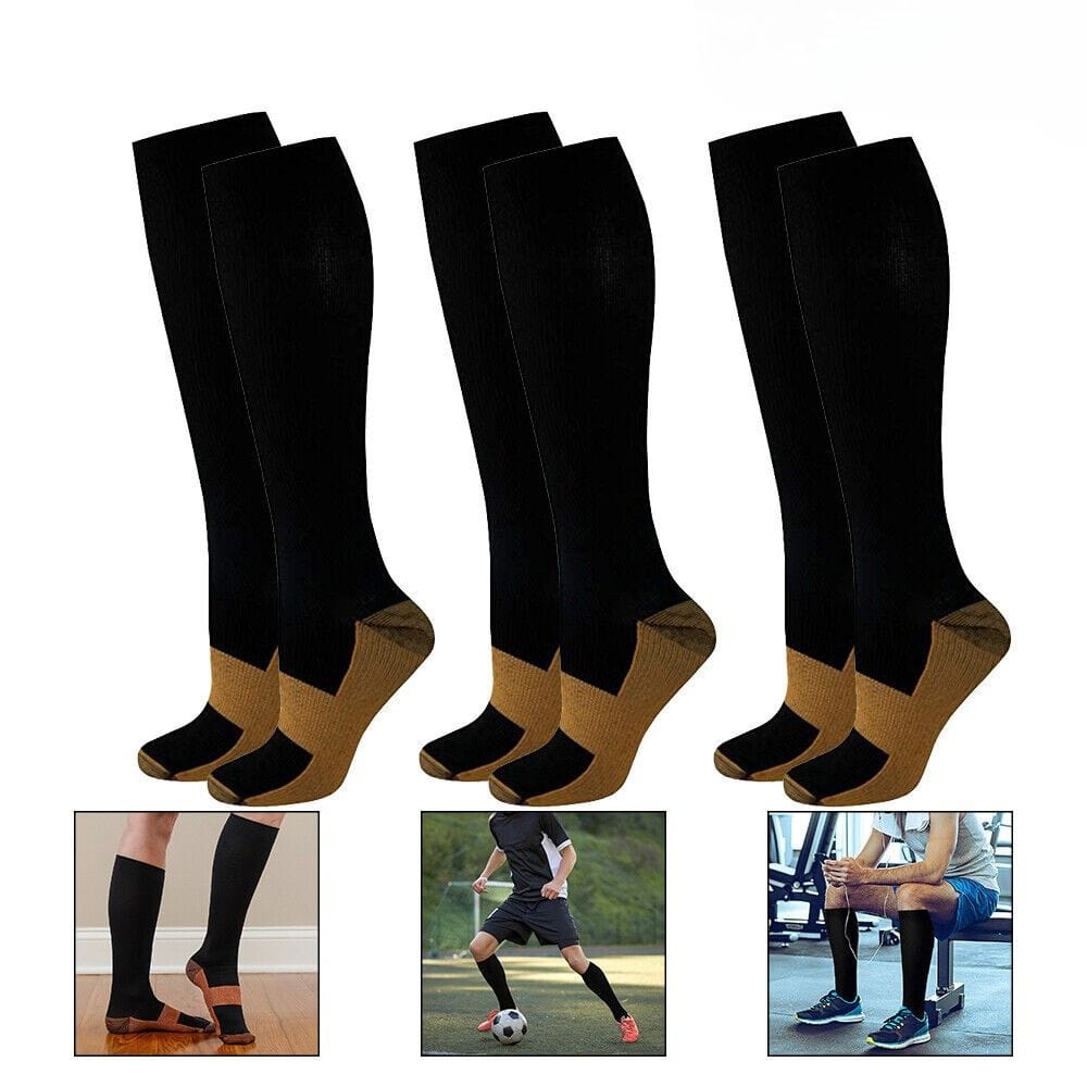 Chaussettes de Compression Cuivre Homme