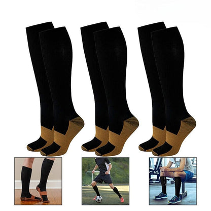 Chaussettes de Compression Cuivre Homme