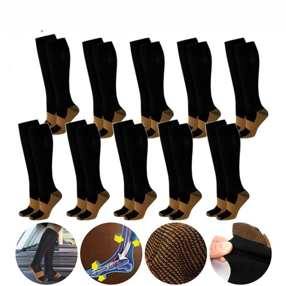 Chaussettes de Compression Cuivre Homme
