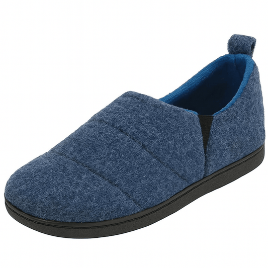 Chausson Orthopédique Façon Mocassin Bleu Marine pour Homme