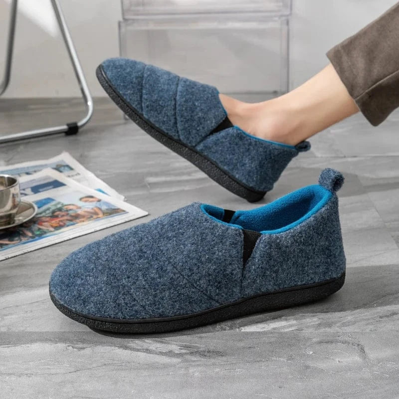 Chausson Orthopédique Façon Mocassin Bleu Marine pour Homme