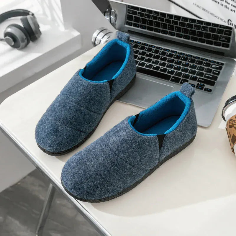 Chausson Orthopédique Façon Mocassin Bleu Marine pour Homme