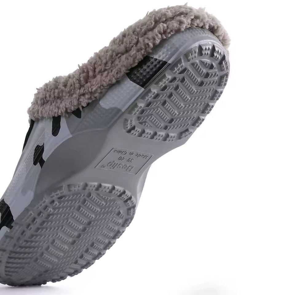 Chausson Orthopédique Homme Effet Camouflage Avec Intérieur En Fausse Fourrure