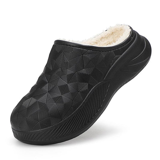 Chausson Orthopédique Homme Imperméable avec Intérieur en Fausse Fourrure