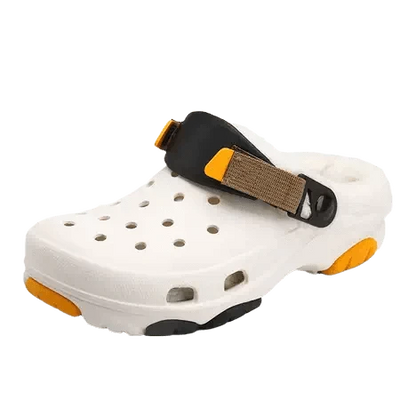 Chausson Orthopédique Homme Léger avec des Trous et Intérieur en Fausse Fourrure
