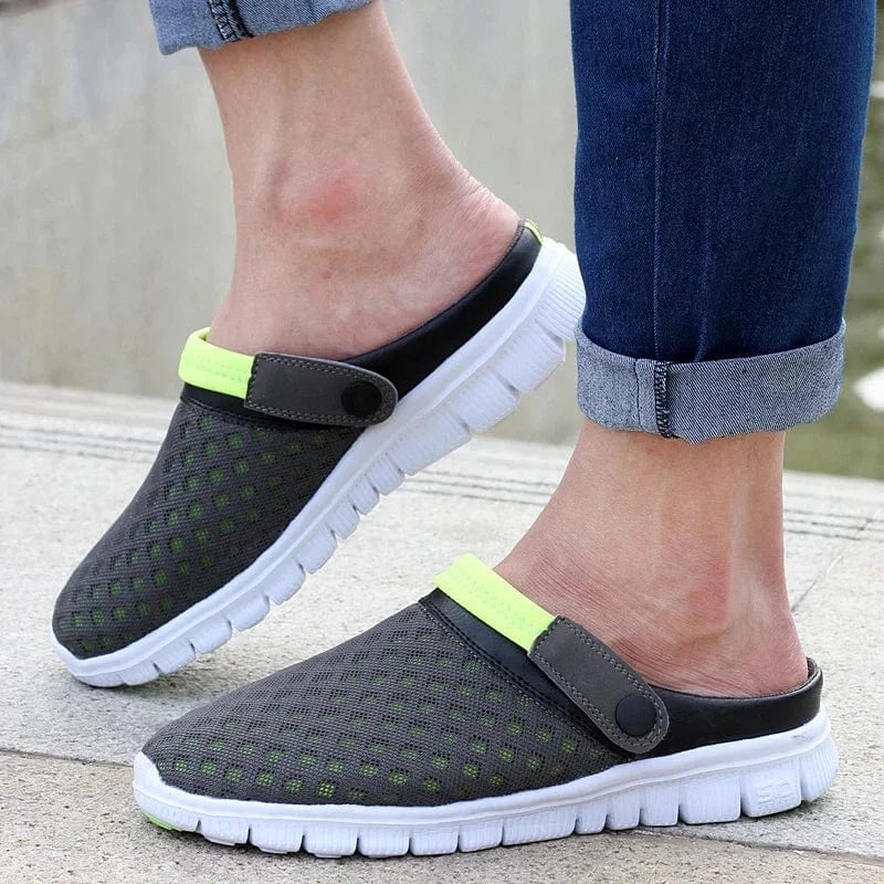 Chausson Orthopédique Vert et Gris pour Homme