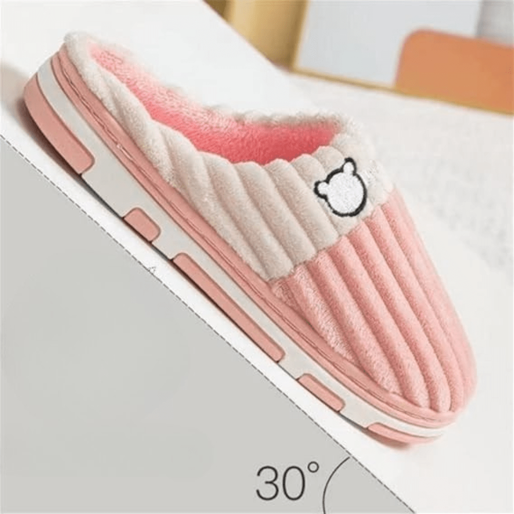 Chaussons Orthopédique de Maison en Fourrure pour Femme