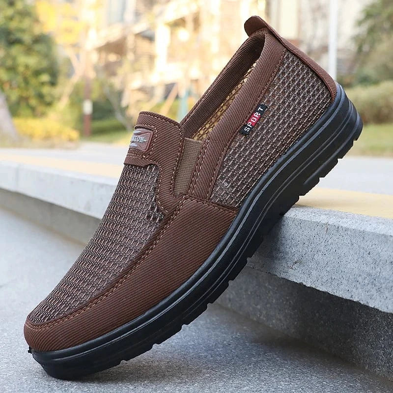 Chaussure Orthopédique Homme Respirante Et Durable Marron