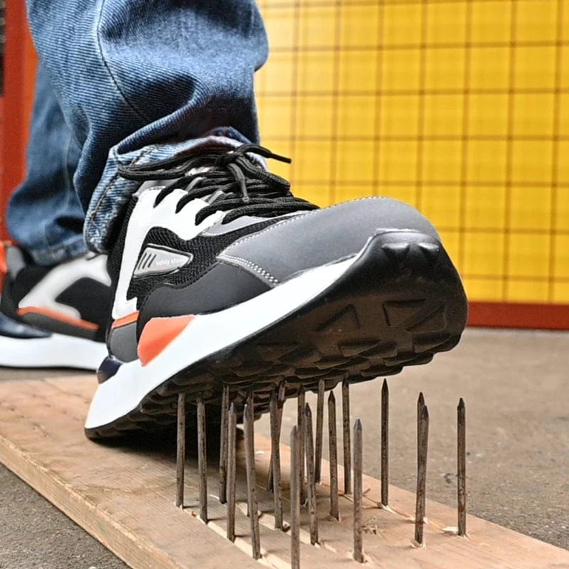 Chaussures de Sécurité Orthopédique avec des Bandes Blanches sur Le Côté