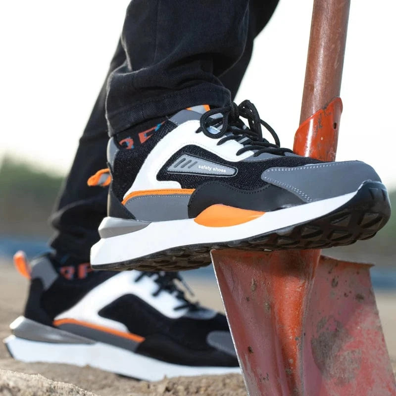 Chaussures de Sécurité Orthopédique avec des Bandes Blanches sur Le Côté