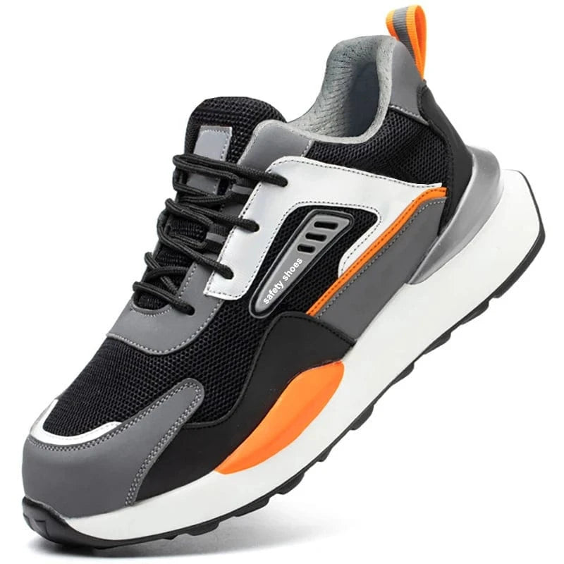 Chaussures de Sécurité Orthopédique avec des Bandes Blanches sur Le Côté